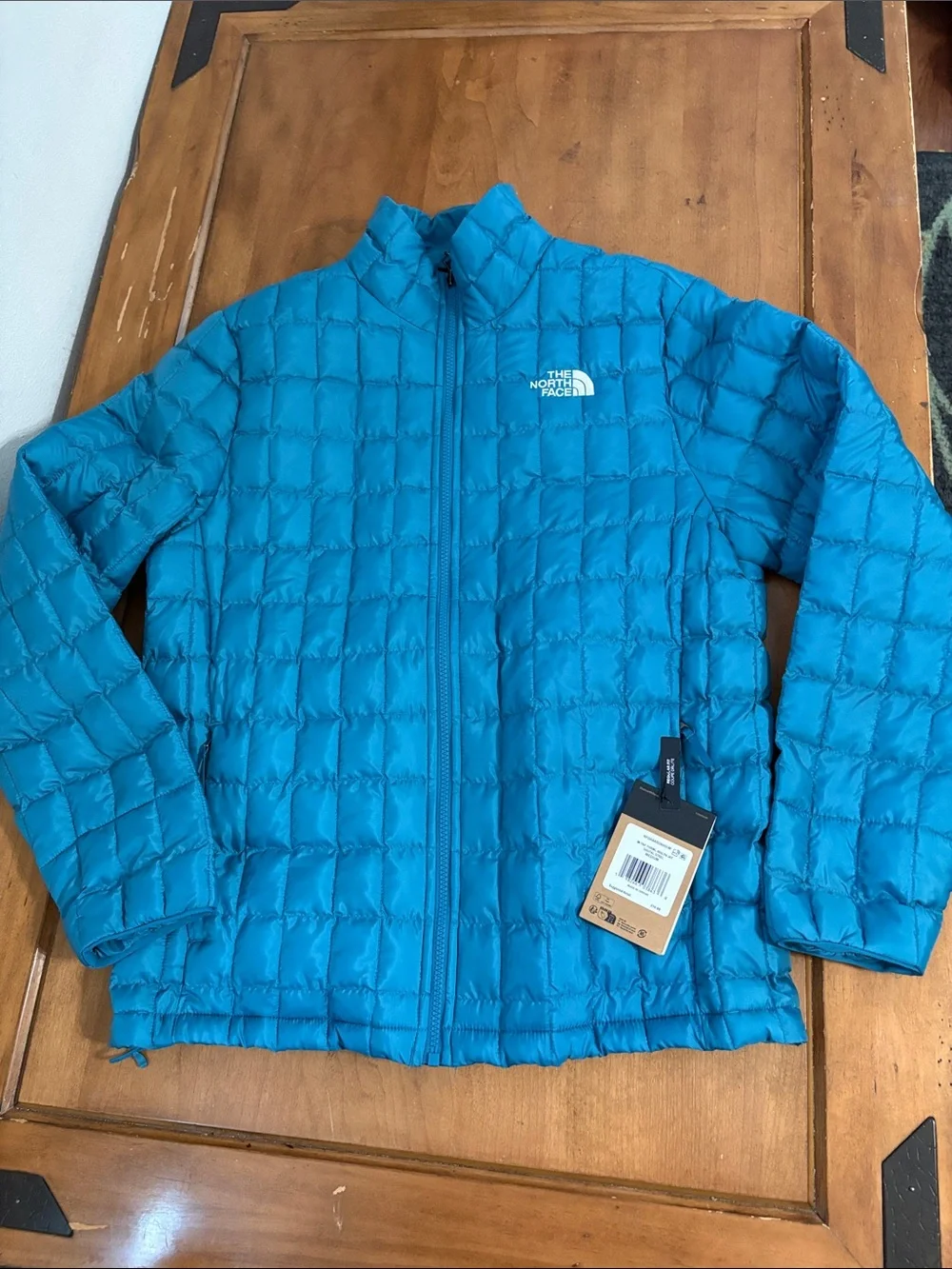The North Face NWT Thermoball Insulated Teal Blue Quilted Puffer Jacket Size Med